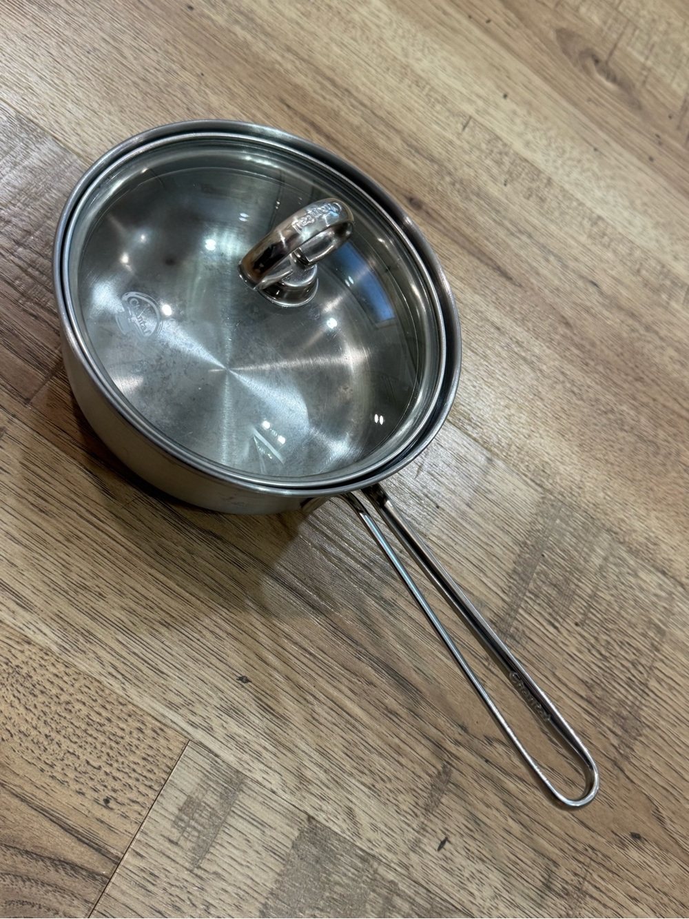 Stainless Steel Saucepan with Glass Lid - Silver Finish